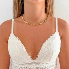 Colar Choker Amaea Inspired Tiffany Folheado a Ouro 18k