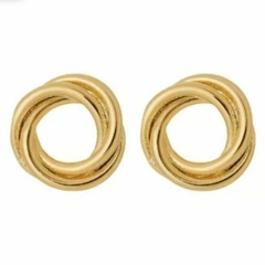 Brinco Amaea Longo Minimalista Folheado a Ouro 18k