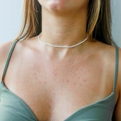 Choker Amaea de Zircônia Folheada a Prata