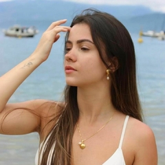 Colar Amaea Concha com Perola de Agua Doce Folheado a Ouro 18k - comprar online