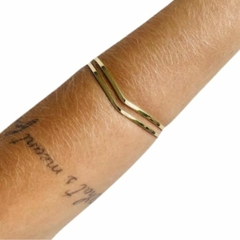 Bracelete Amaea Aro Duplo Folheado a Ouro 18k