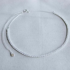 Choker Amaea de Zircônia Folheada a Prata