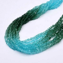 Choker Amaea Cristal triangular 4mm Tie Dye Verde Folheada a Prata