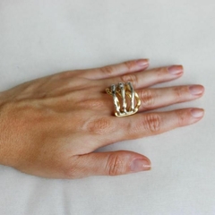 Anel Amaea Orgânico Folheado a Ouro 18k e Prata - comprar online