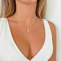 Colar Amaea Barra P Folheado a Ouro 18k