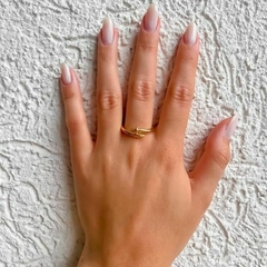 Anel Amaea Parafuso Folheado a Ouro 18k - 1 Ano de Garantia no Banho