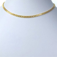 Choker Amaea Malha Folheada a Ouro 18k Altíssimo Brilho