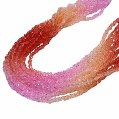 Choker Amaea Cristal triangular 4mm Tie Dye Vermelha Folheada a Ouro 18k