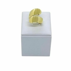 Anel Amaea Gota Larga Regulavel Folheado a Ouro 18k