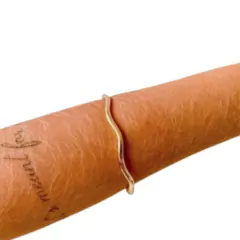Bracelete Amaea Onduladas Folheado a Ouro 18K