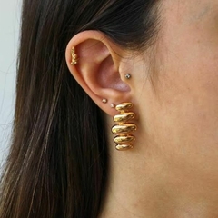 Brinco Amaea 5 Gomos Folheado a Ouro 18k - comprar online