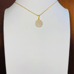 Choker Amaea Círculo Cravejado de Zircônia com Fecho Imã Folheado a Ouro 18k - comprar online