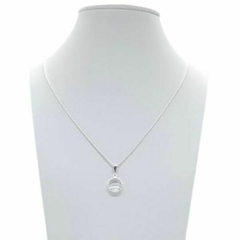 Colar Amaea Pingente Cristal Folheado a Prata