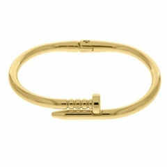 Bracelete Amaea Parafuso Cartier Folheado a Ouro 18k - 1 Ano de Garantia no Banho