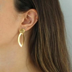 Brinco Gota Vazada Folheado a Ouro 18k - 1 Ano de Garantia no Banho - comprar online