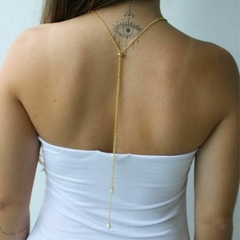 Colar Invertido 2 em 1 com Pérola de Água Doce Folheado a Ouro 18k