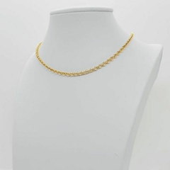 Choker Amaea Elo Português 2,5mm Folheada a Ouro 18k
