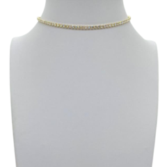 Choker Amaea de Zircônia Folheada a Ouro