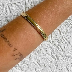 Bracelete Amaea Rendado nas Pontas Folheado a Ouro 18k