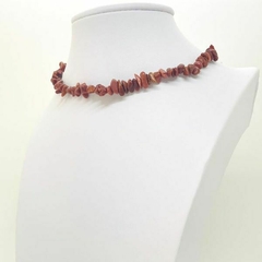 Choker Amaea Cascalho Pedra do Sol Natural Mini Folheado a Prata