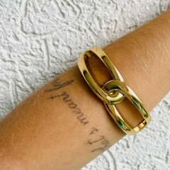 Bracelete Amaea Elos Largo Banhado a Ouro18k