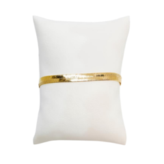PULSEIRA AMAEA FITA LARGA BANHADA A OURO 18K