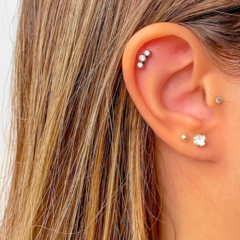 Conjunto Amaea em Zirconia Ponto de Luz Folheado a Ouro 18k - 1 Ano de Garantia no Banho