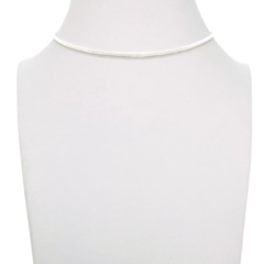 Choker Amaea Roliça de 3mm Folheada a Prata - 1 Ano de Garantia no Banho