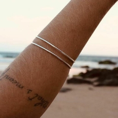 Bracelete Amaea 2 fios Regulavel Folheado a Prata - comprar online