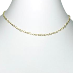 Choker Amaea Coração Vazado Folheado a Ouro 18k - 1 Ano de Garantia no Banho