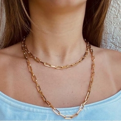 Choker e Colar Amaea Elo Cartier Folheado a Ouro 18k