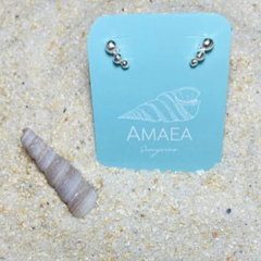 Brinco Amaea Ear Cuff 3 Bolinhas Folheado a Prata