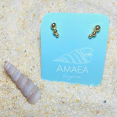 Brinco Amaea Ear Cuff 3 Bolinhas Folheado a Ouro