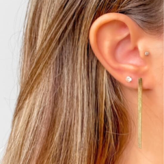 Brinco Amaea Corrente Fita Folheado a Ouro 18k - 1 Ano de Garantia no Banho
