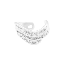 Piercing Amaea Tri Fios Folheado a Ródio Branco - 1 Ano de Garantia no Banho
