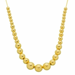 Colar Amaea Bolas Folheado a Ouro 18k