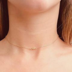 Colar Invertido Amaea com Pingente Bolinha Folheado a Ouro 18k