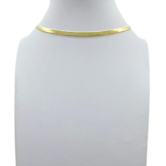 Choker Amaea Corrente Fita Folheada a Ouro 18k
