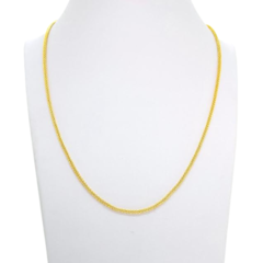 Colar Amaea Roliça de 3mm Folheada a Ouro - 1 Ano de Garantia no Banho