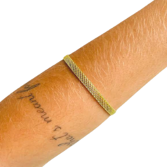 Pulseira Amaea Malha de 5mm Folheada a Ouro 18k