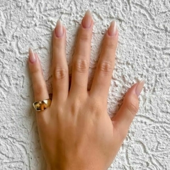 Anel Amaea Regulavel Folheado a Ouro 18k