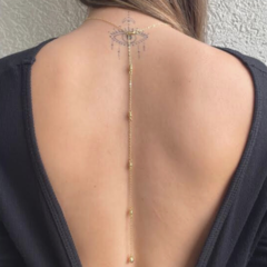 Colar Invertido Amaea com Pingente Bolinha Folheado a Ouro 18k