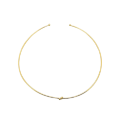 Choker Amaea Nó Regulavel Folheada a Ouro 18k