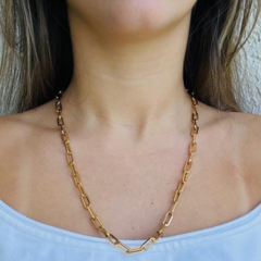 Colar Amaea Elo Cartier Folheado a Ouro 18k