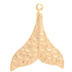 Colar Amaea Pingente Rabo de Sereia Folheado a Ouro 18k 