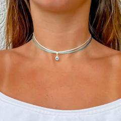Choker 2 em 1 de Olho Grego Folheado a Ouro 18k