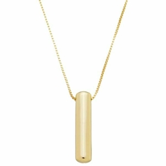 Colar Amaea Barra M Folheado a Ouro 18k