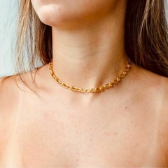 Choker Amaea Inspired Tiffany Folheado a Ouro 18k