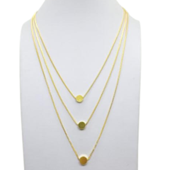 Colar 3 Voltas Amaea Folheado a Ouro 18k - 1 Ano de Garantia no Banho