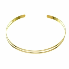 Choker Amaea Aro 2 Fios Folheada a Ouro 18k